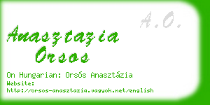 anasztazia orsos business card
